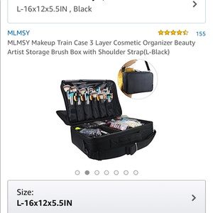 MLMSY Makeup train case-3 layer cosmetic organizer